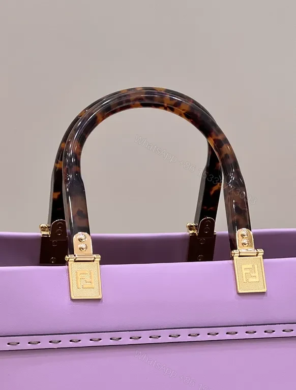 View 8 of Lavender Suede Tote â€” Fendi-Inspired Luxe, Structured Style