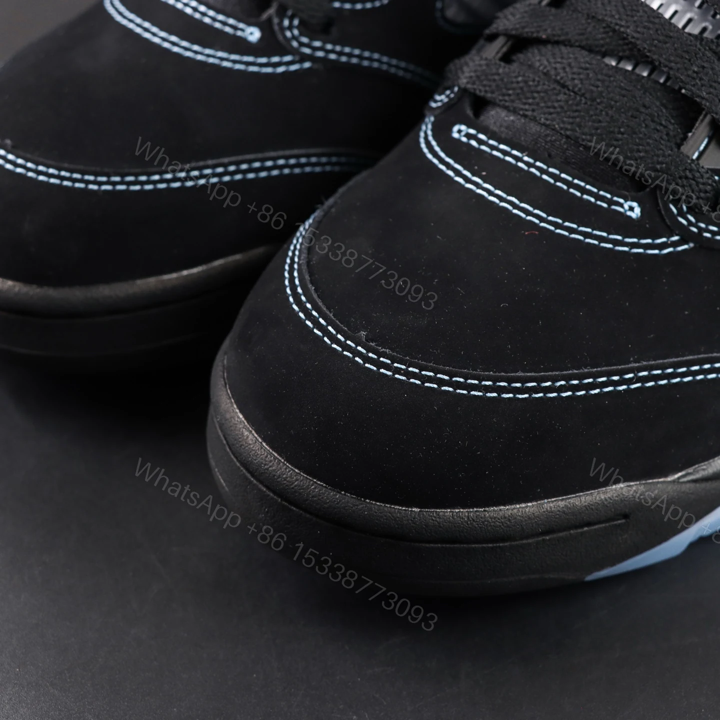 View 4 of Air Jordan 5 “Black/University Blue” (2026)