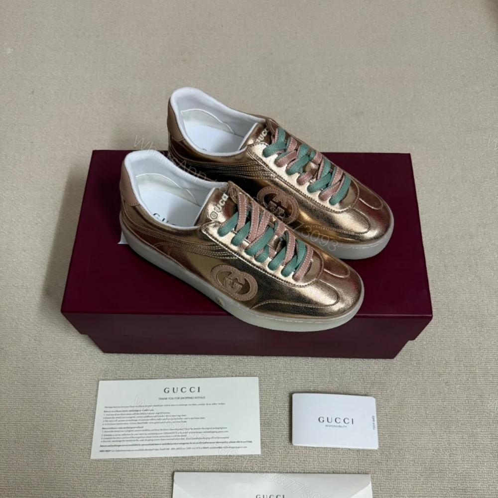 View 5 of Gucci Women G75 Sneaker Bronze Textured