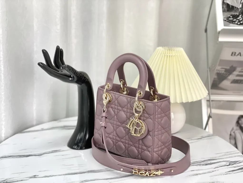 View 8 of Chic Quilted Mini Satchel with Gold Charms - All-Day Versatility