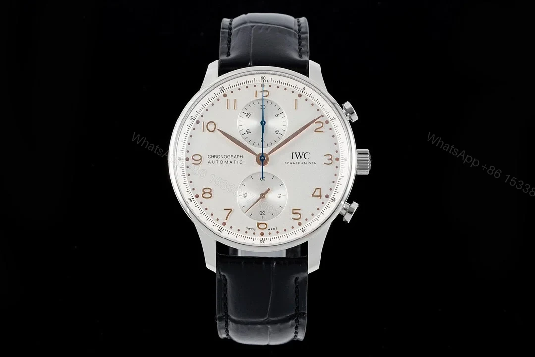 IWC Portuguese Chrono-Automatic Stainless Steel / Silver IW3714-01 — view 1