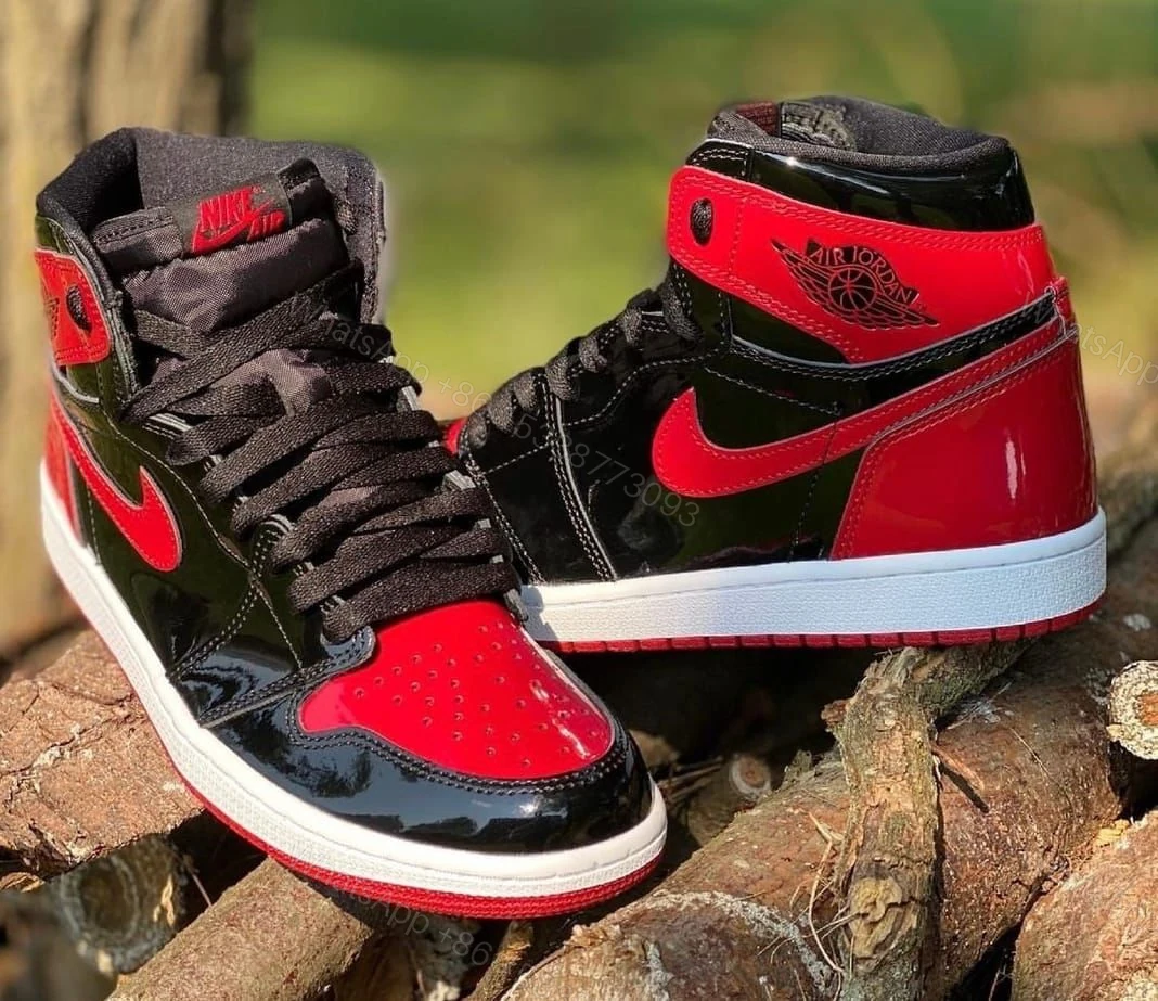 View 2 of FIRST COPY Air Jordan Retro 1 Patent Bred