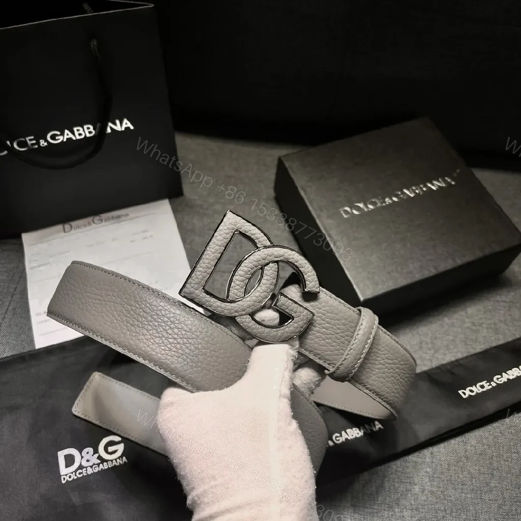 View 7 of Textured Leather Belt Duo with GG Buckle—Modern Comfort Belt