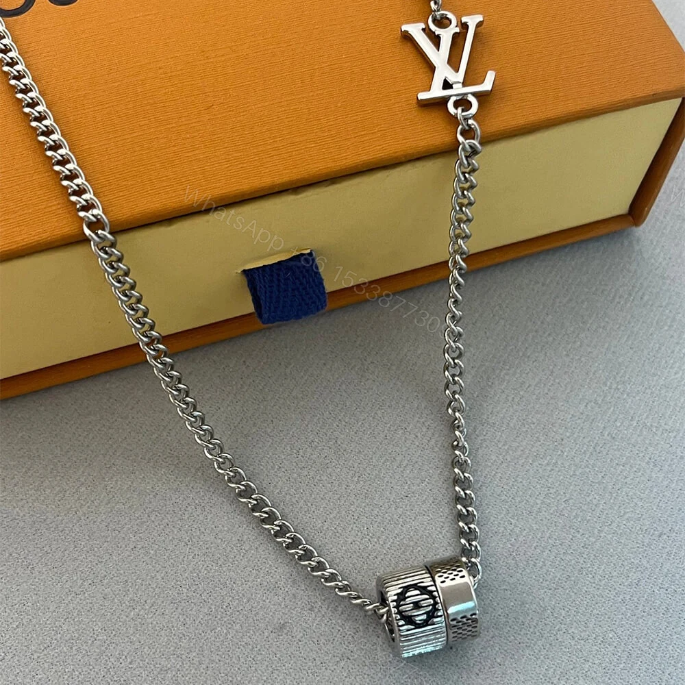 View 3 of LV Damier Rings Pendant