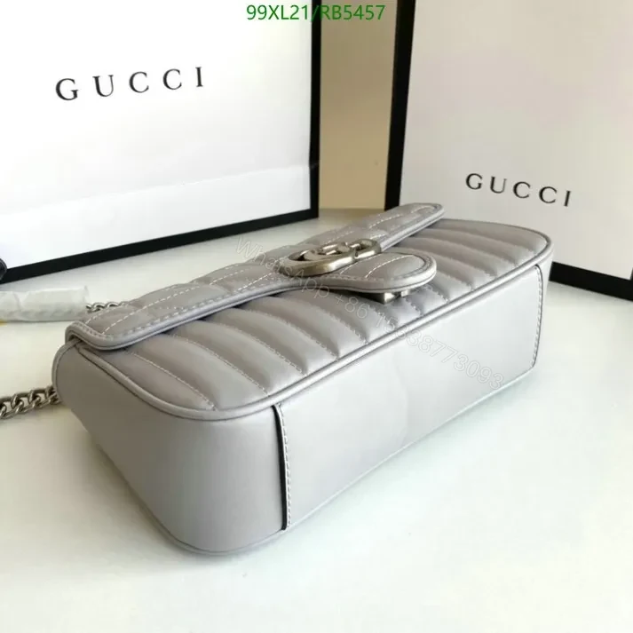 View 8 of Elegant Gucci Replica GG Marmont Leather Shoulder Bag RB5457