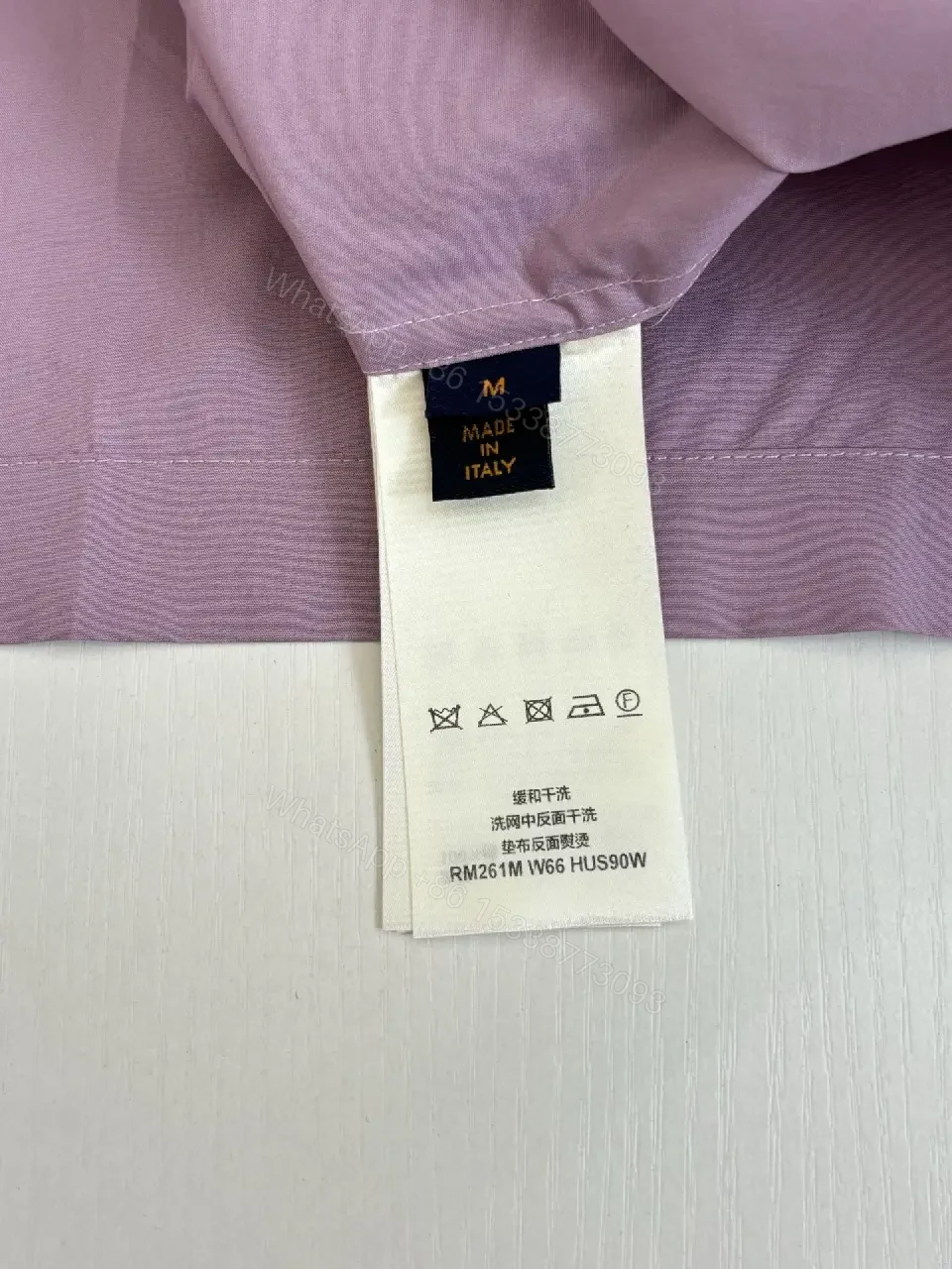 View 8 of Lavender Cotton-Blend Short-Sleeve Shirt with Logo