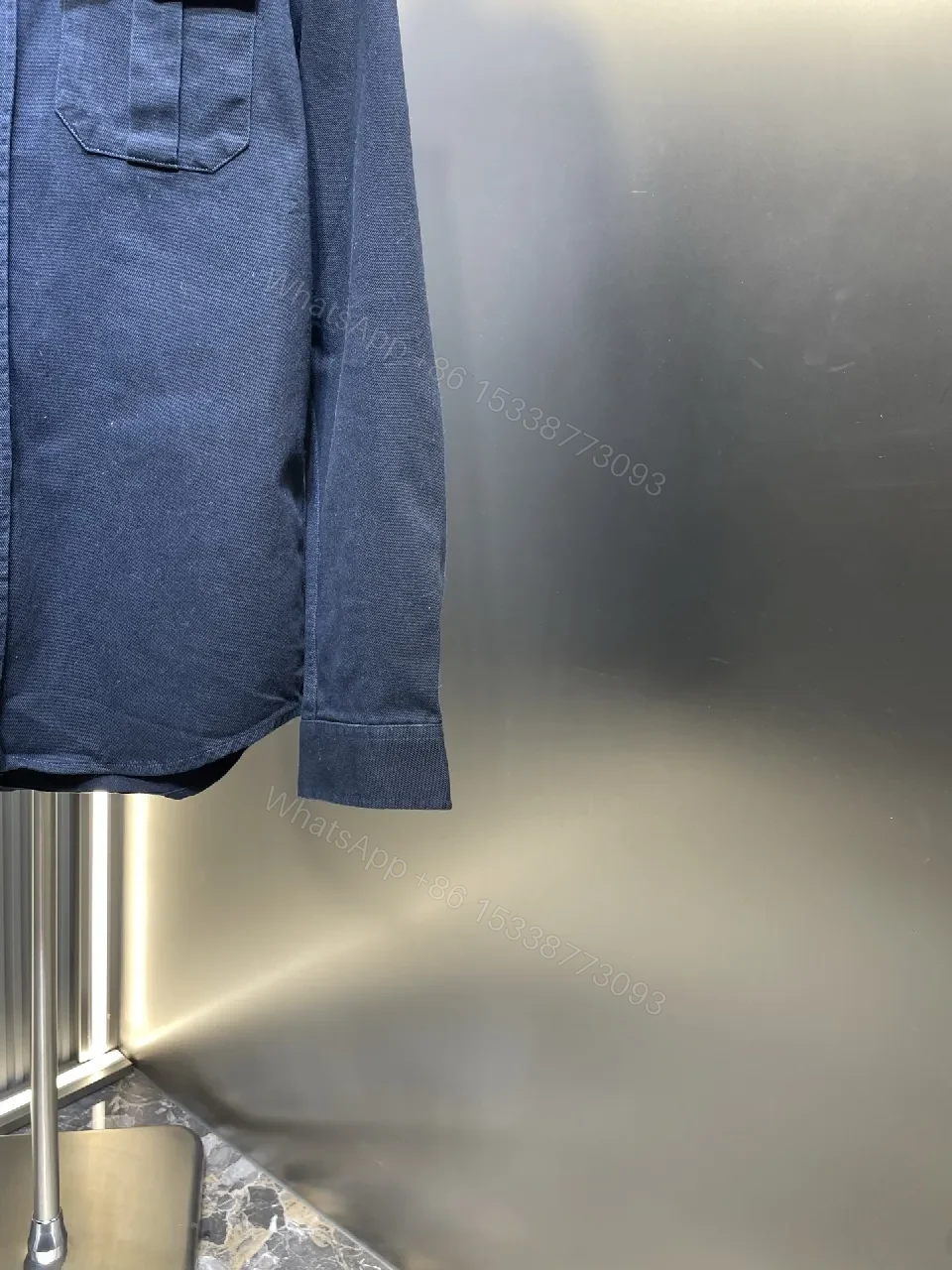 View 8 of Navy Utility Shirt Jacket: Structured Comfort, Luxury Texture