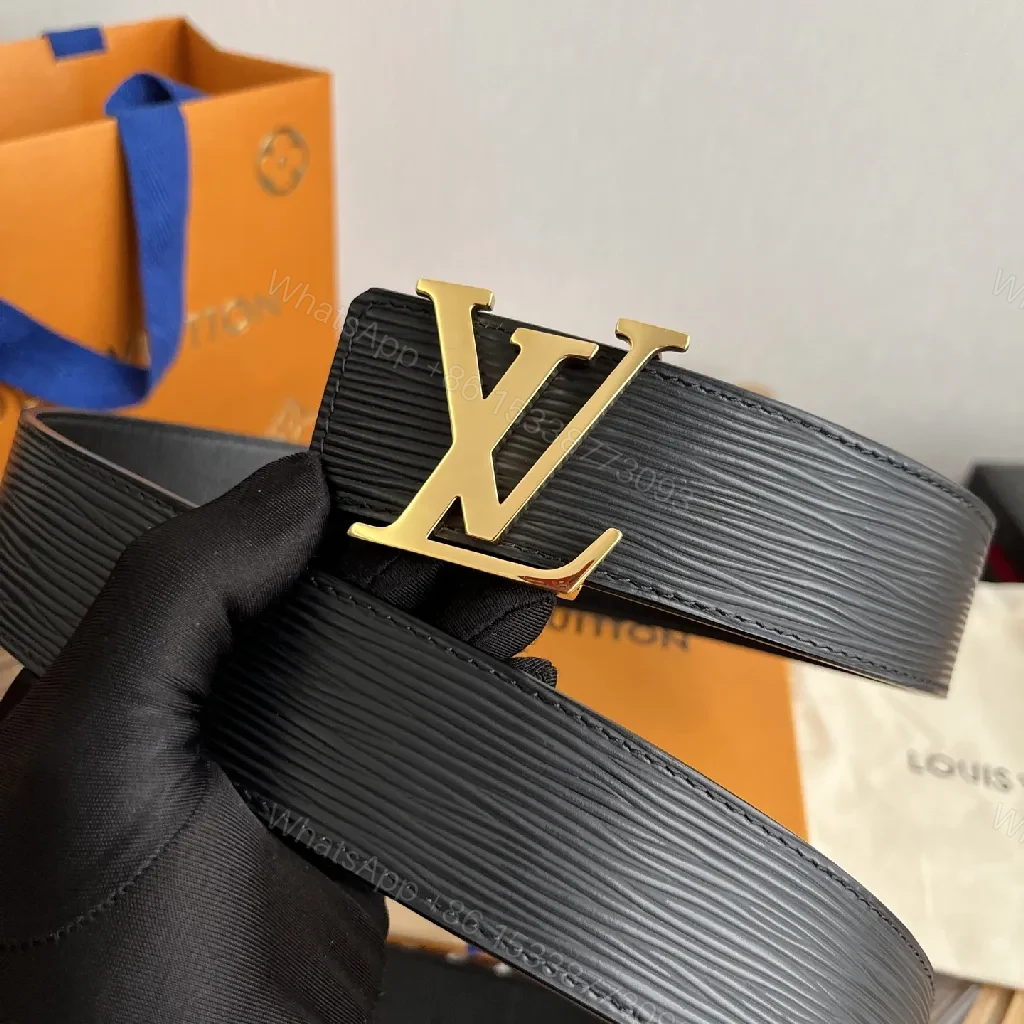 View 6 of Gold Buckle Patterned Modern Belt - Luxury Casual Accessory