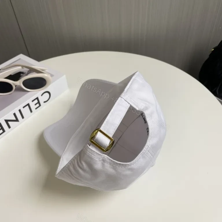 View 4 of Minimalist White CELINE Cap: Luxury Baseball Hat with Subtle Branding
