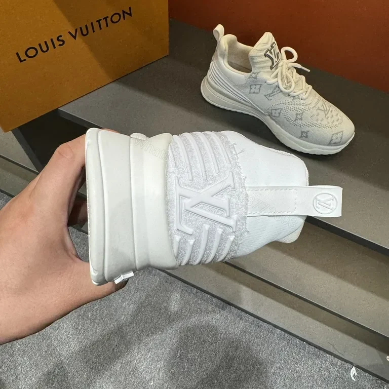 View 6 of Textured Knit Luxury High-Tops: Subtle LV Minimalist Sneakers