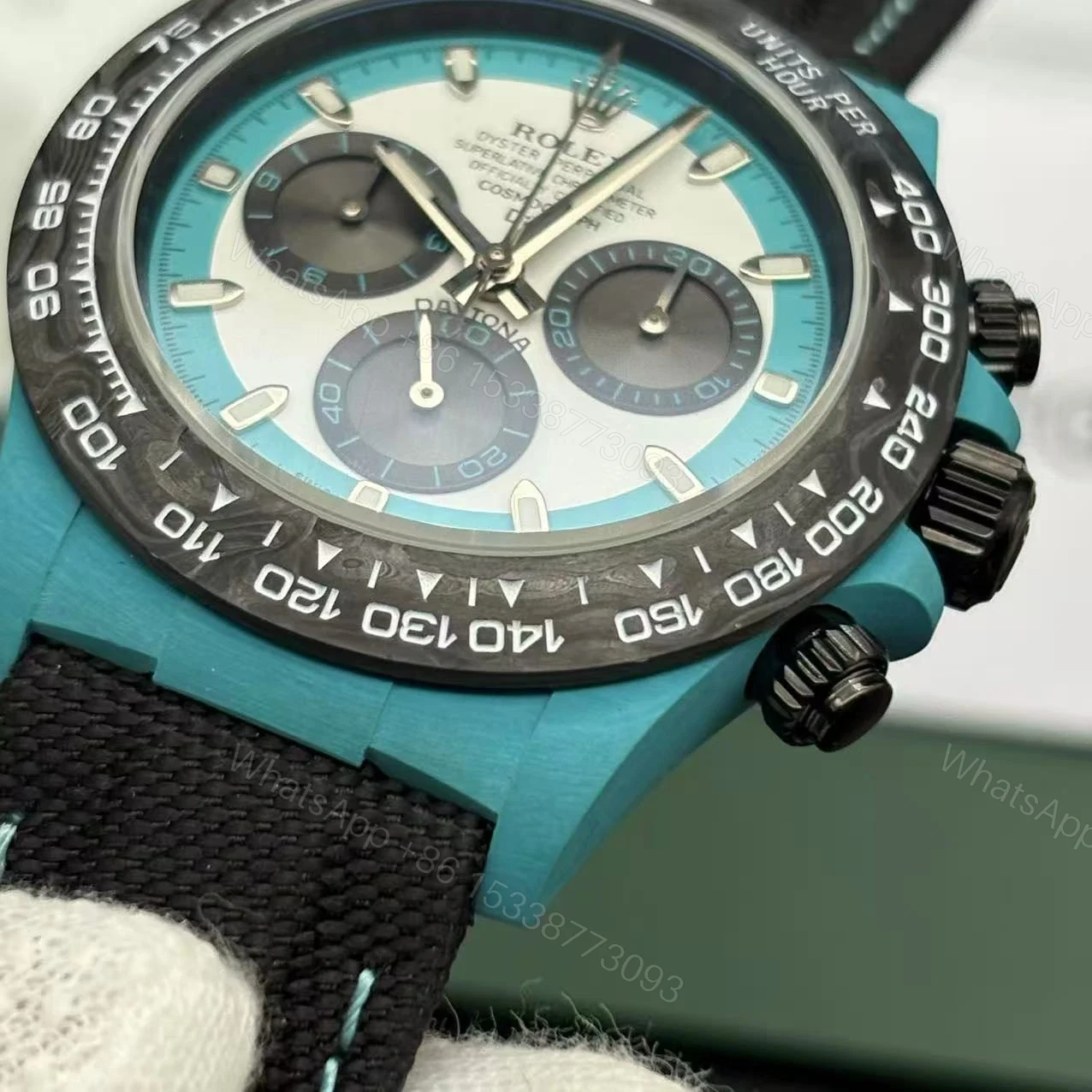 View 6 of Rolex DIW Daytona Carbon Blue Flower