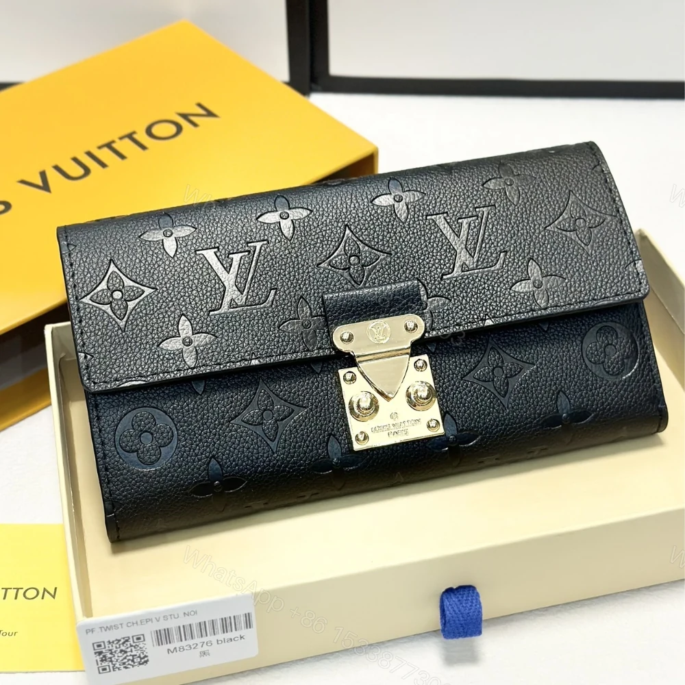 View 2 of LOUIS VUITTON SARAH WALLET MONOGRAM EMPREINTE BLACK 19CM M82638