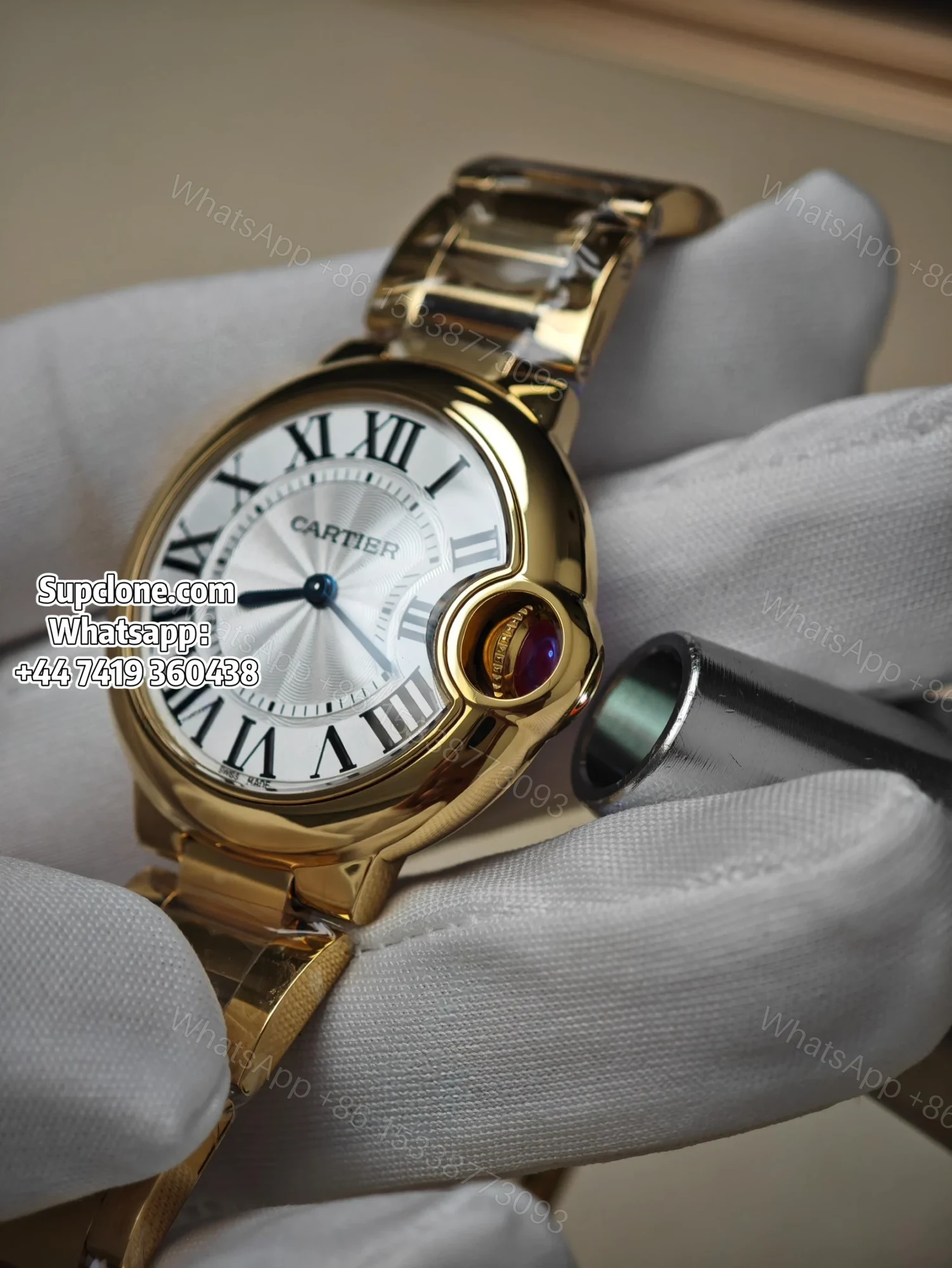 View 2 of Cartier Super Clone Watches 1:1 Ballon Bleu W69001Z2 Gold 28mm Quartz