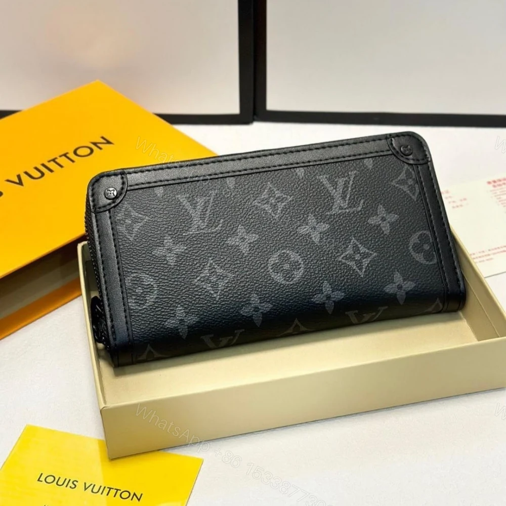 View 10 of SUMMER SET: LOUIS VUITTON KEEPALL BANDOULIÈRE 50 MONOGRAM ECLIPSE & LONG WALLET MONOGRAM ECLIPSE TRUNK ZIPPY BLACK 19CM