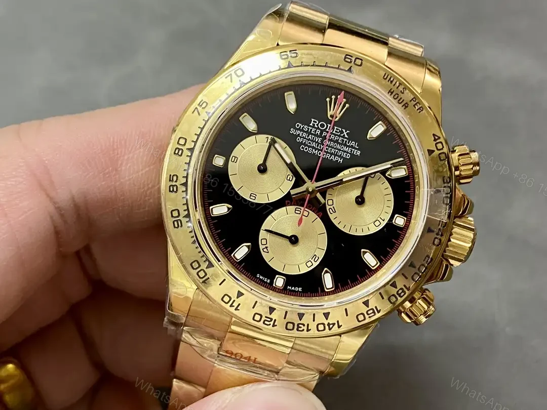 View 3 of Rolex Cosmograph Daytona Yellow Gold Black Dial Oyster Bracelet 40mm 116508-0009
