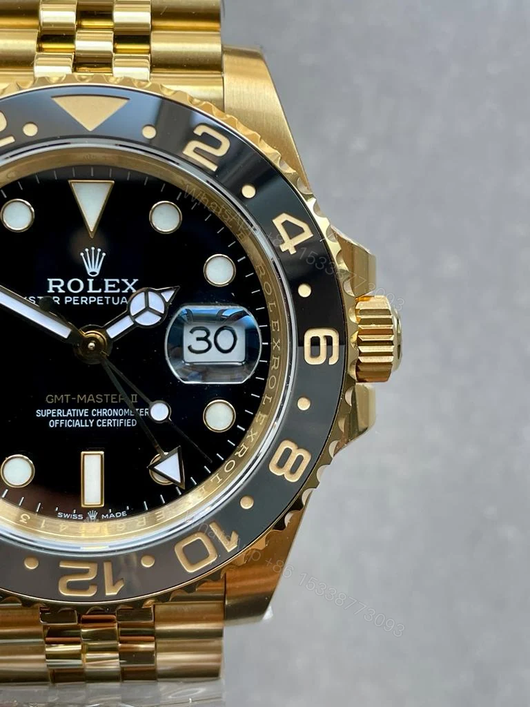 View 6 of EWF Factory 1:1 Rolex GMT-Master II 126718GRNR 904L YG Black Dial Dots VR3285