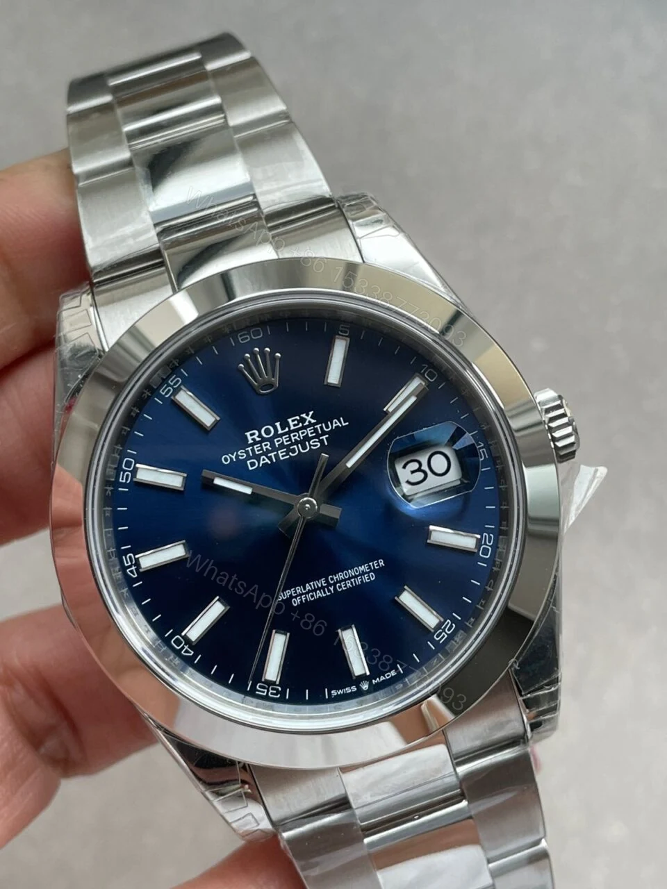 View 3 of VSF Factory 1:1 Rolex DateJust 41 126300 904L SS Best Edition Blue Dial VS3235
