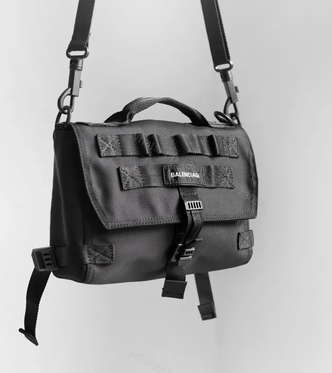 View 6 of Matte Balenciaga Nylon Crossbody: Luxury Utility Bag
