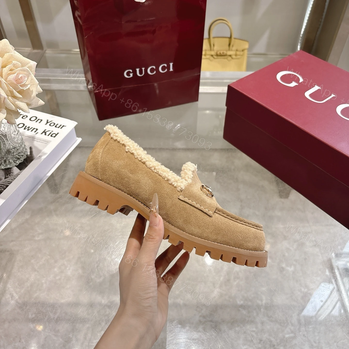 View 7 of Gucci Women Loafer With Horsebit Beige 836060 Aaa5U 9556