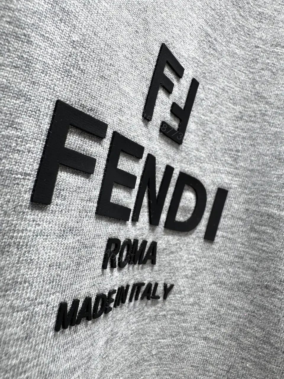 View 6 of Grey Cotton Blend Tee, Subtle Luxury, Logo Accent T-Shirt