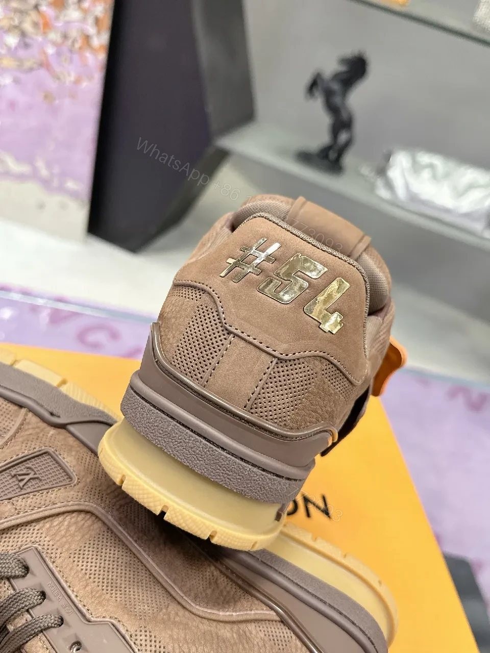 View 6 of Brown Suede Mesh Luxury Sneaker | All-Day Comfort, Subtle Luxury