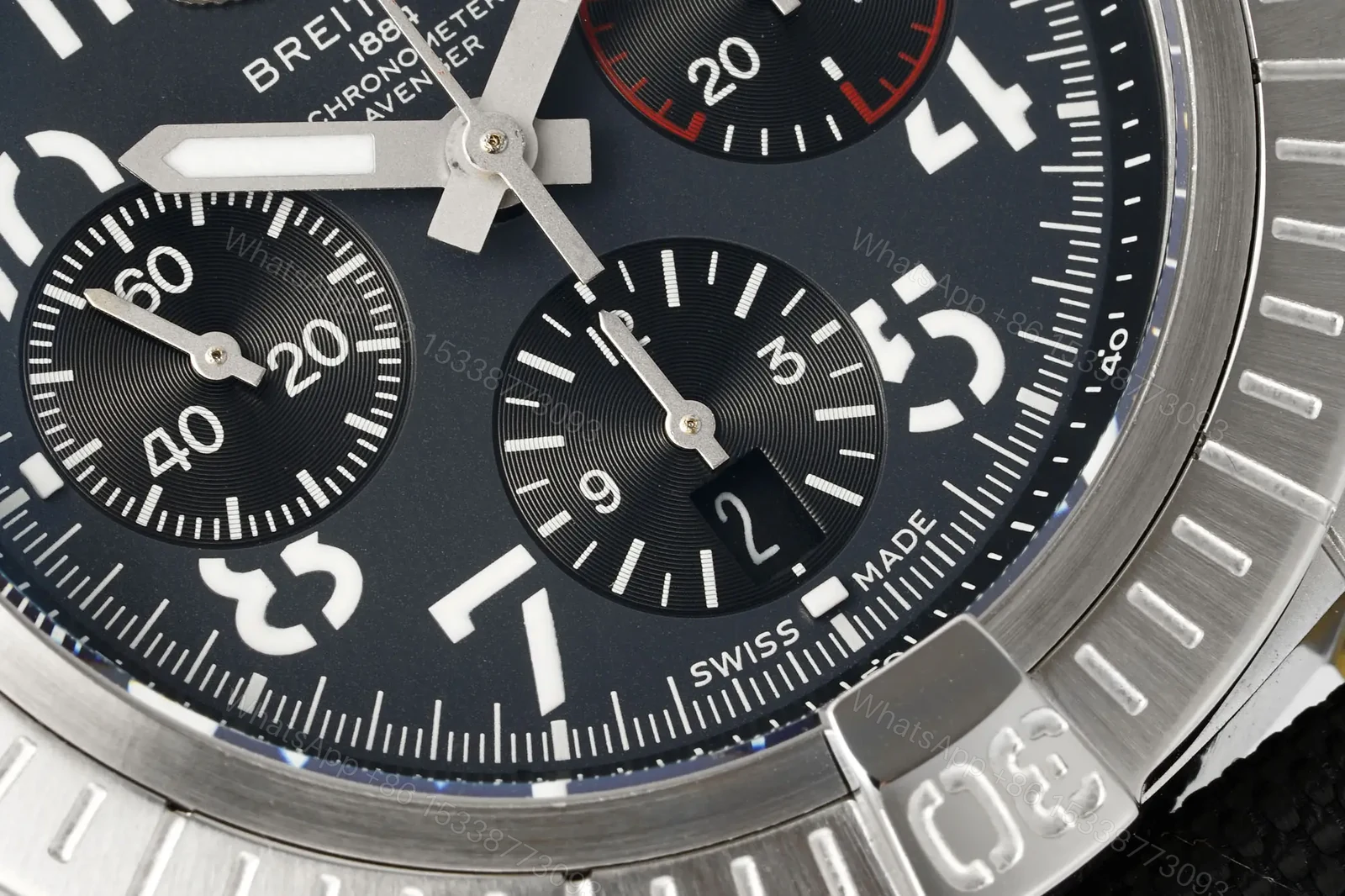 View 5 of Breitling Avenger B01 Chronograph 45 Stainless Steel Anthracite Black Strap – Folding AB01821A1B1X2