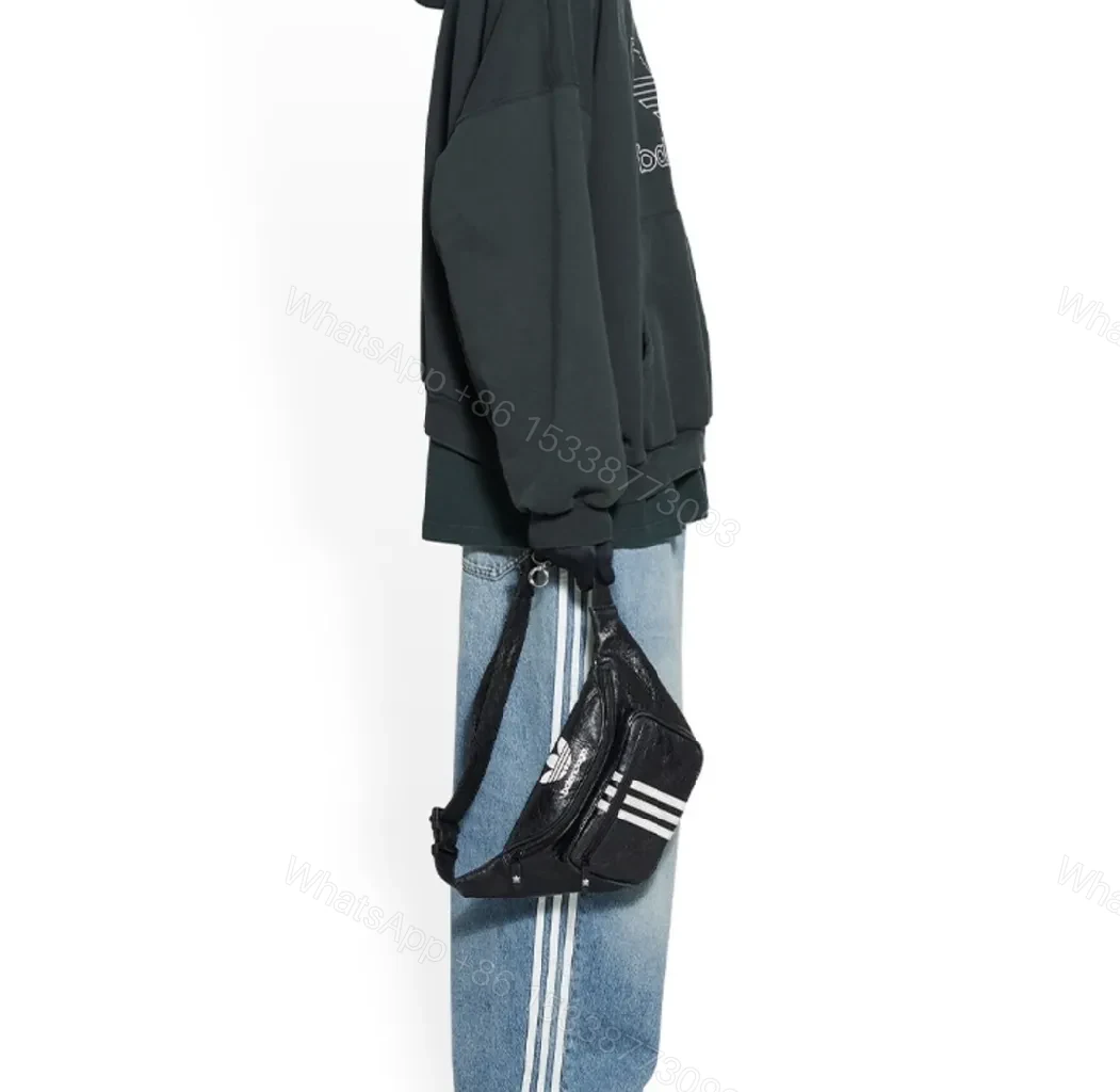 View 7 of Lux textured Leather Belt Bag: Chic Streetwear Essential