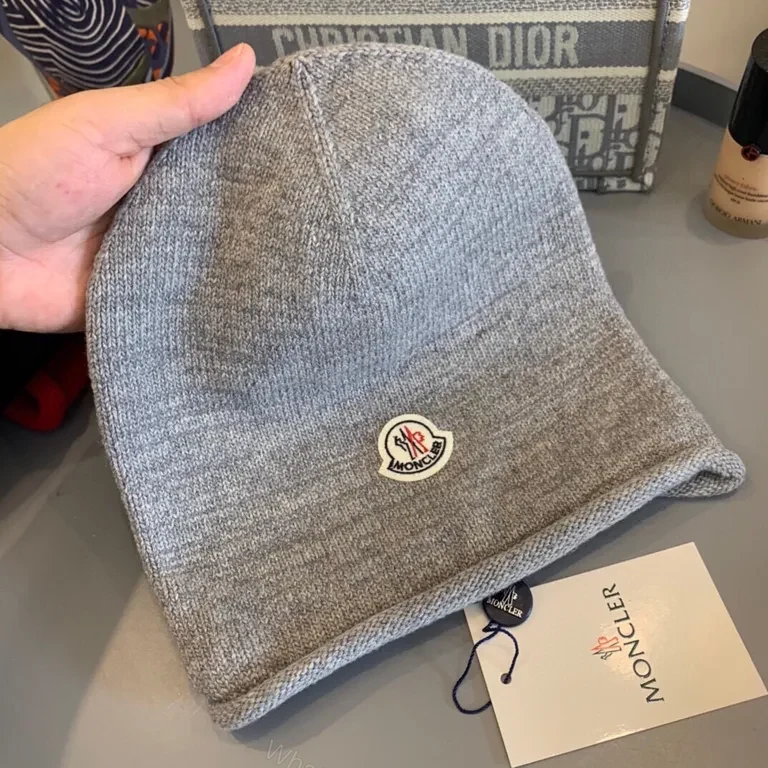 View 7 of Cozy Moncler Knit Beanie - Merino-Wool, Subtle Prestige