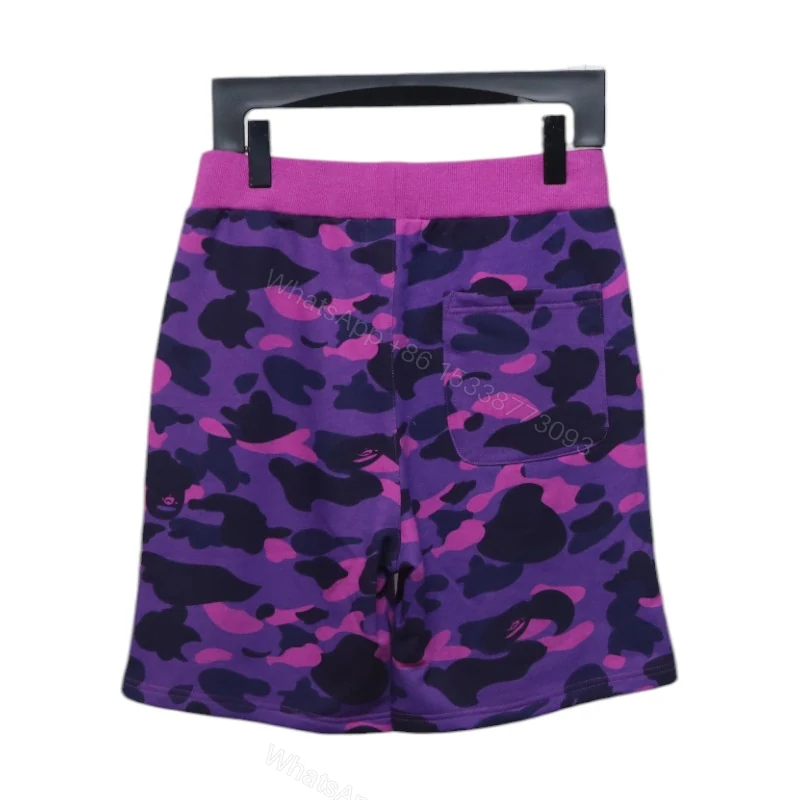 BAPE Camouflage Shark Mouth Shorts Purple — view 2