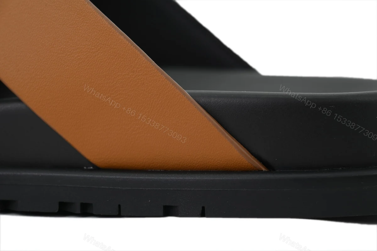 View 3 of HERMES Coffee Cross Strap Slides