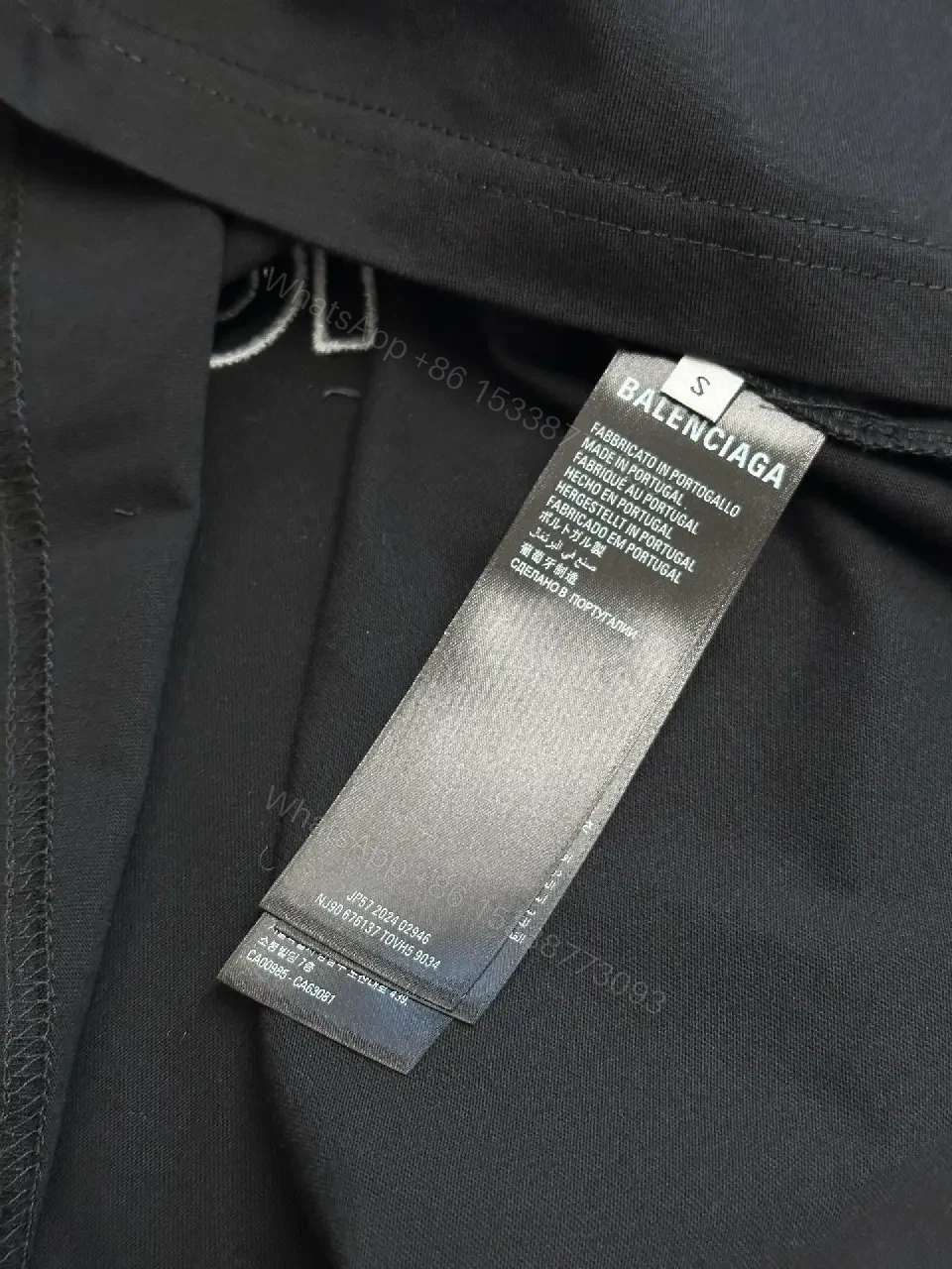 View 7 of Bold Jersey Hybrid Tee: Luxe Detailing, Oversized Logo Statement