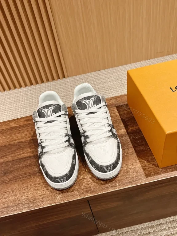 View 9 of Modern Peak Leather-Trim Sneaker with Signature LV Monogram