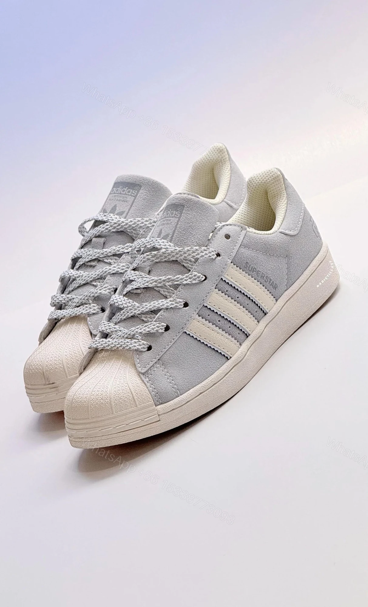 View 2 of FIRST COPY ADIDAS ORIGINALS SUPERSTAR REIGNING CHAMP LIGHT GREY SHOES