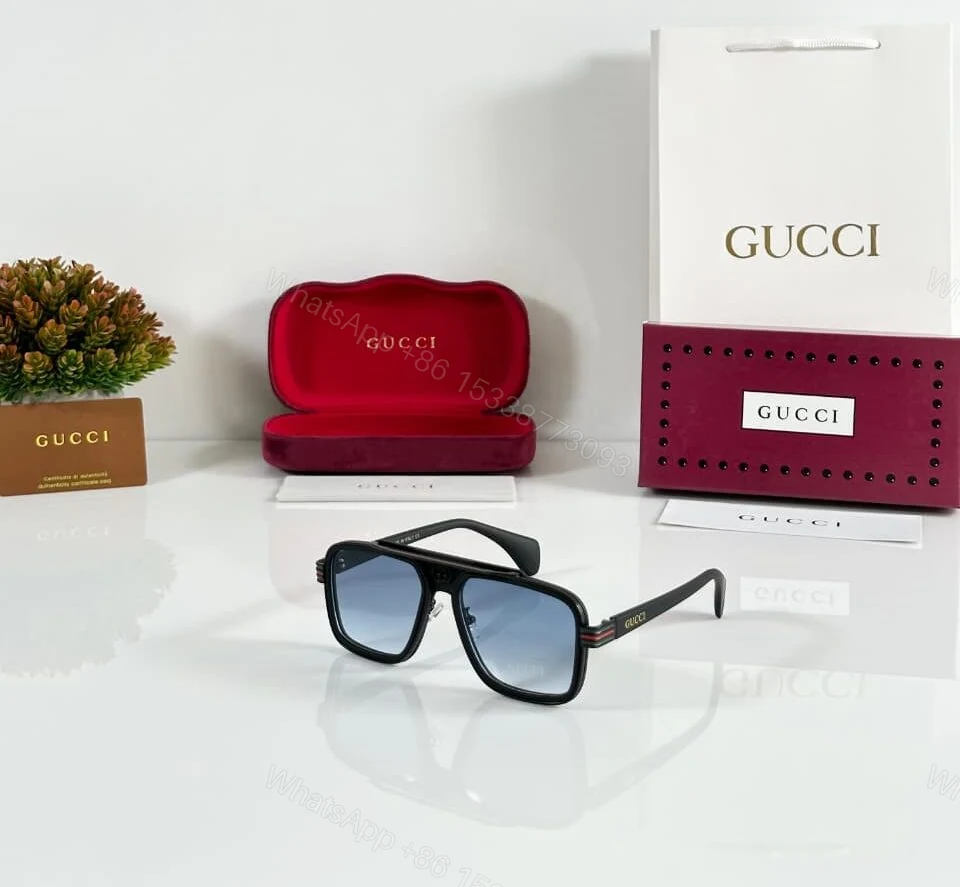 Gucci Model Black Blue-Grey Gradient Sunglasses — view 1