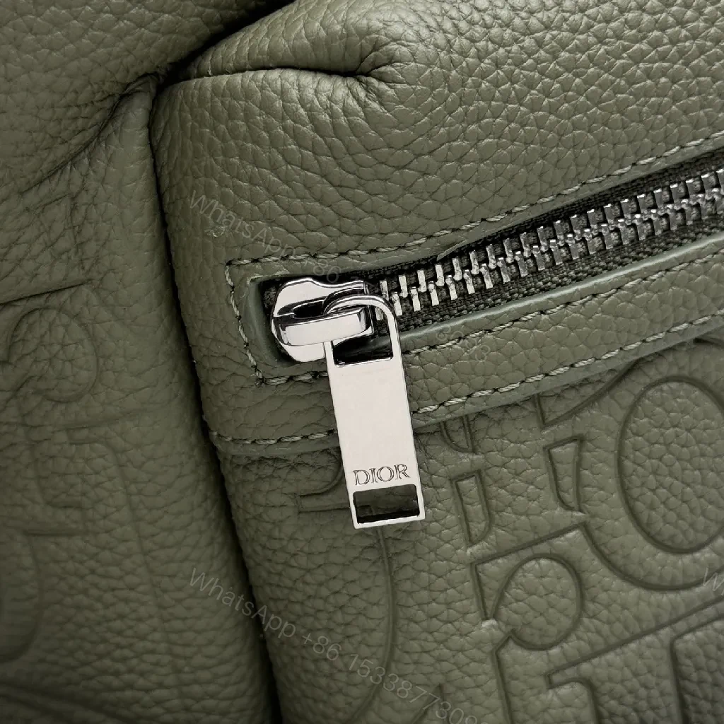 View 2 of Olive Embossed Backpack Modern Texture Everyday Versatility