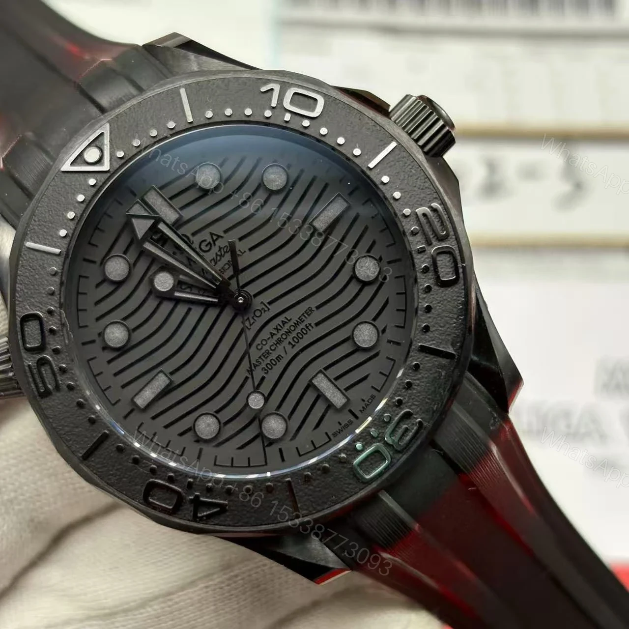 View 5 of Replica Omega Seamaster 300M “Black Black” Ceramic Case Super Clone Replica