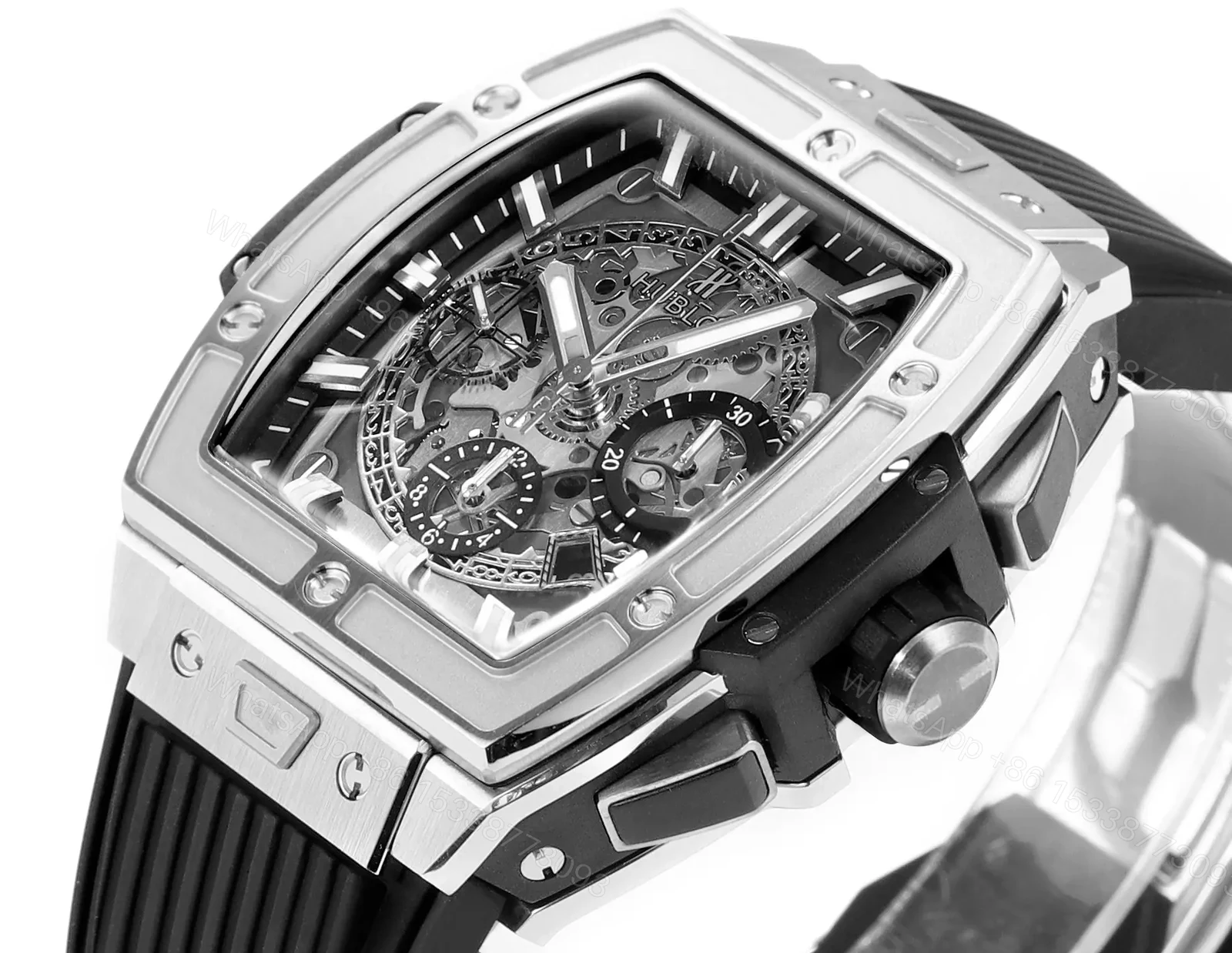 View 4 of HB Factory Hublot Spirit Big Bang Silver Chronograph Watch