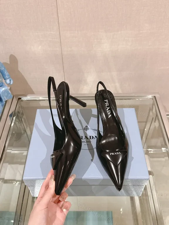 View 3 of Slim Leather Pump - Black - Minimalist Swing