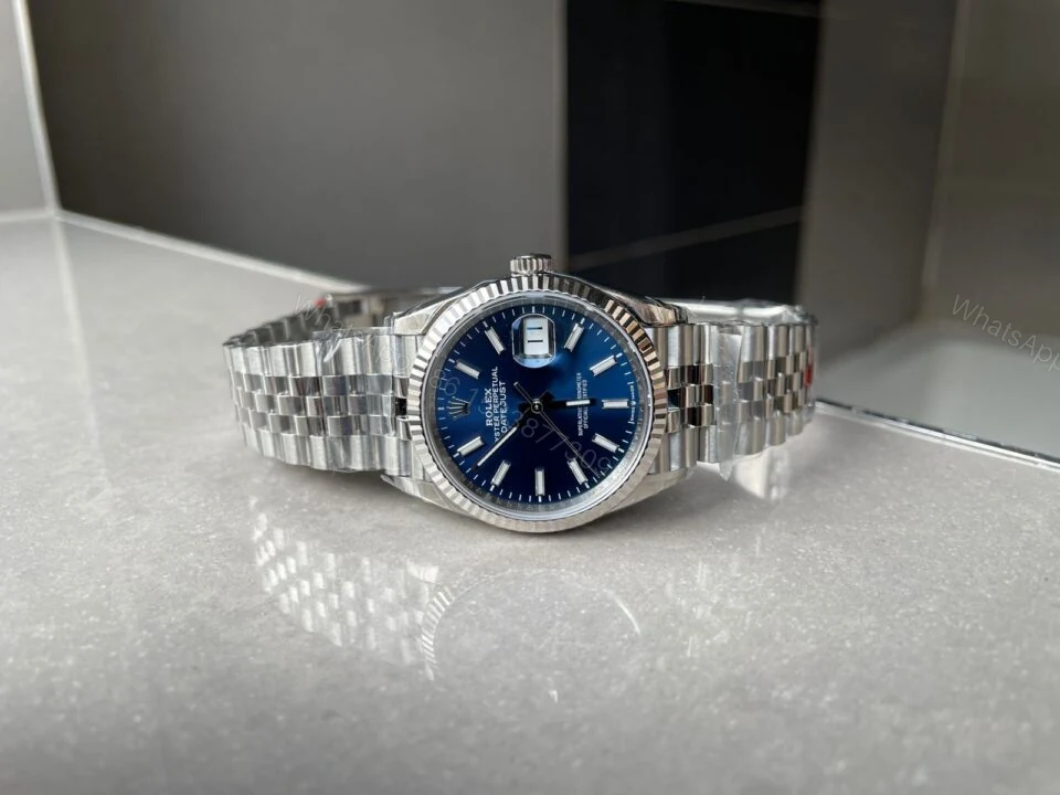 View 3 of VSF Factory 1:1 Rolex DateJust 36 SS 116234 Best Edition 904L Steel Blue Dial VS3235