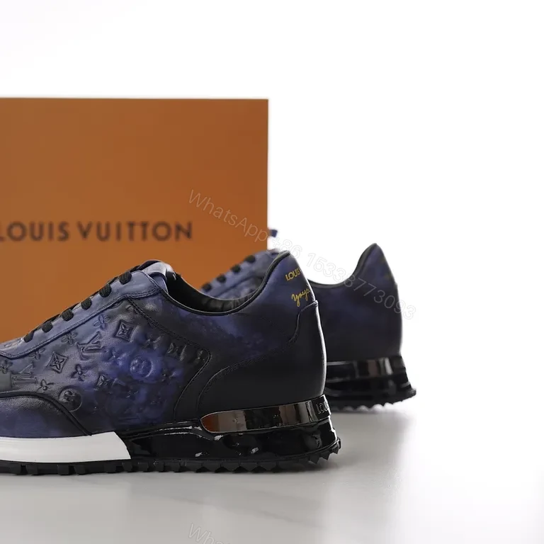View 3 of Midnight Monogram Luxe Sneaker: LV Textured Leather Comfort
