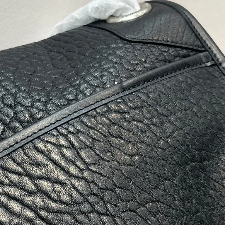 View 4 of Pebble Leather YSL-Inspired Shoulder Bag â€” Structured, Luxe