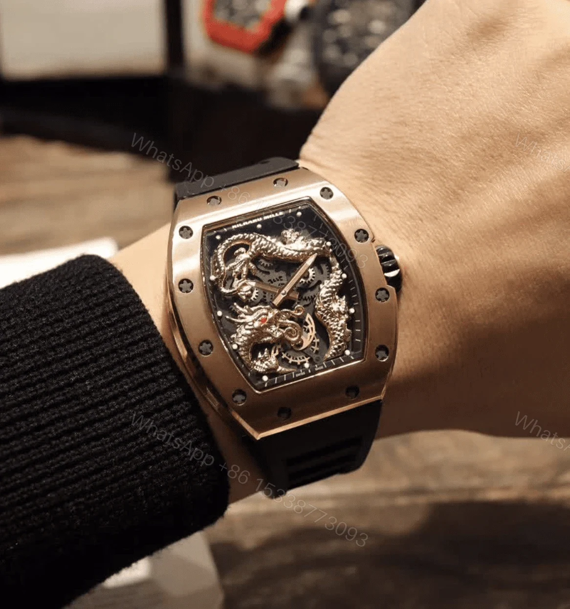 View 3 of Richard Mille Swiss Clone – RM-57 Dragon Watch