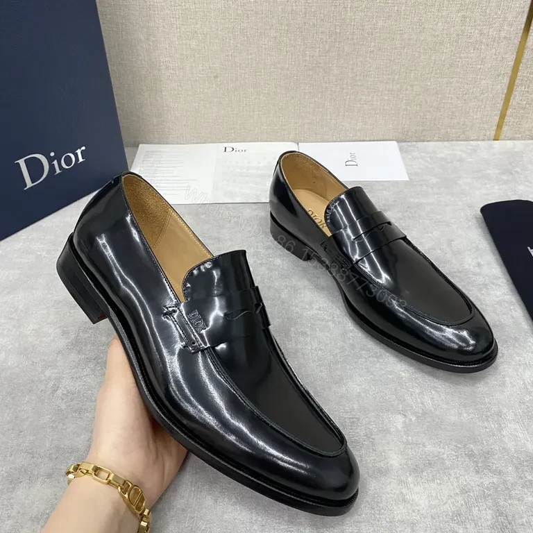 View 6 of Glossy Fringe Dior Loafers: Black Patent, Luxury Comfort