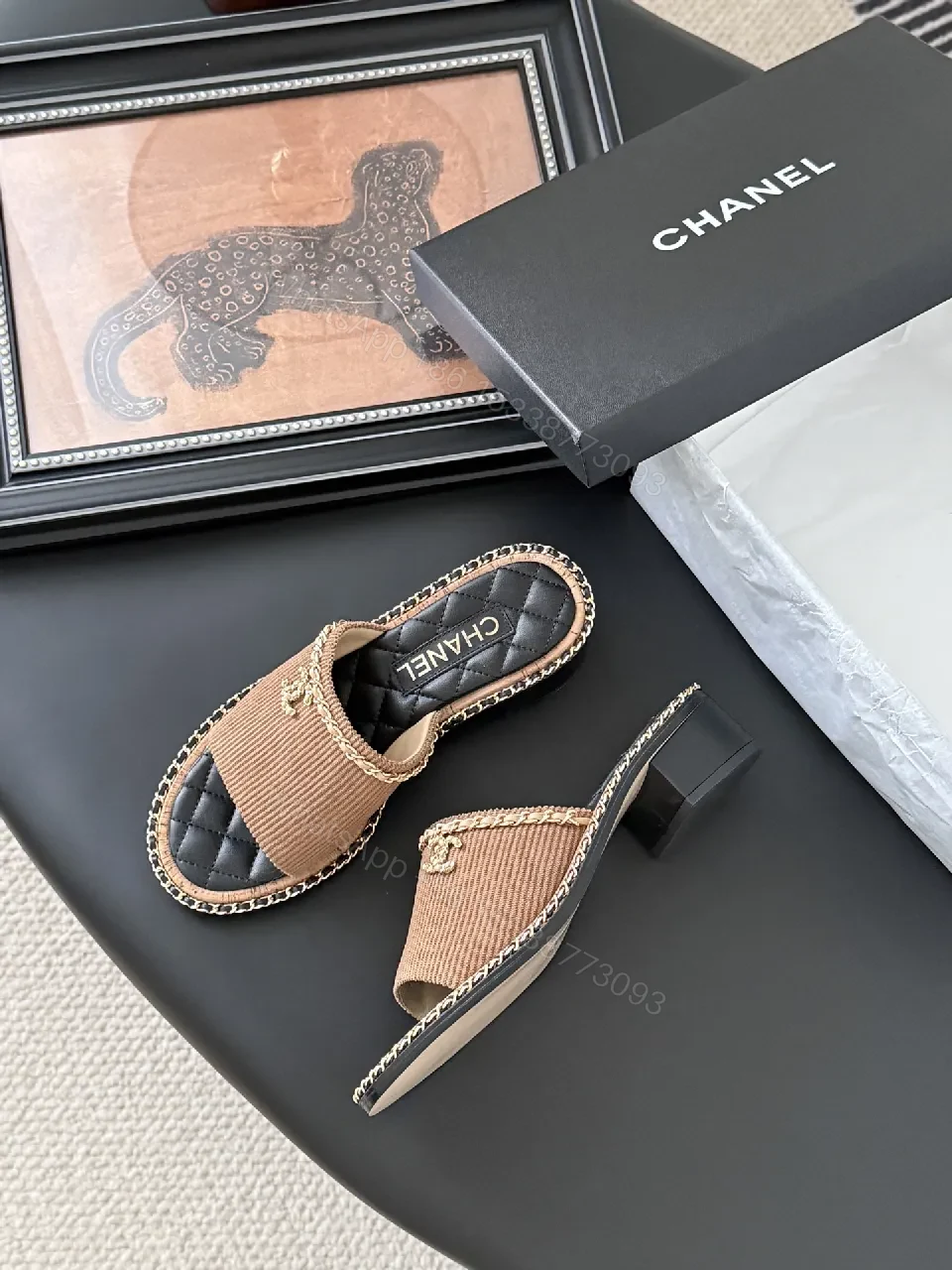 View 5 of Knit-Trim Slides: Elevated Everyday Chic, Luxury Comfort