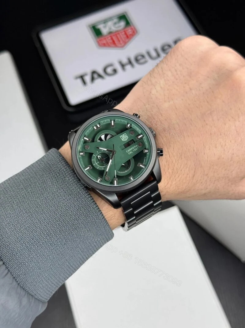 View 3 of Tag Heuer Carrera CR7 Black Green Dial 42mm Quartz