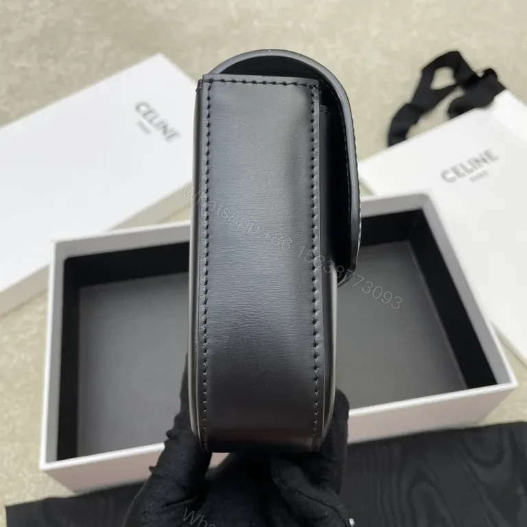 View 6 of Compact Luxe Crossbody Wallet Clutch - CELINE Leather