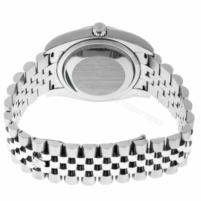 View 4 of Rolex Datejust 116234 Super Clone : White Rolesor Fluted Bezel Black Dial 36mm