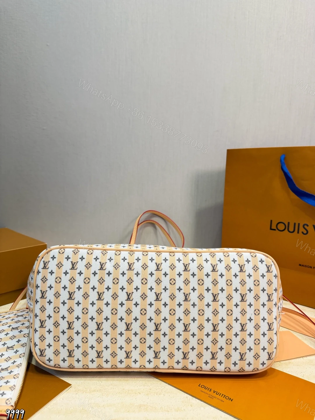 View 3 of Louis Vuitton LV Neverfull MM Stamp Rose