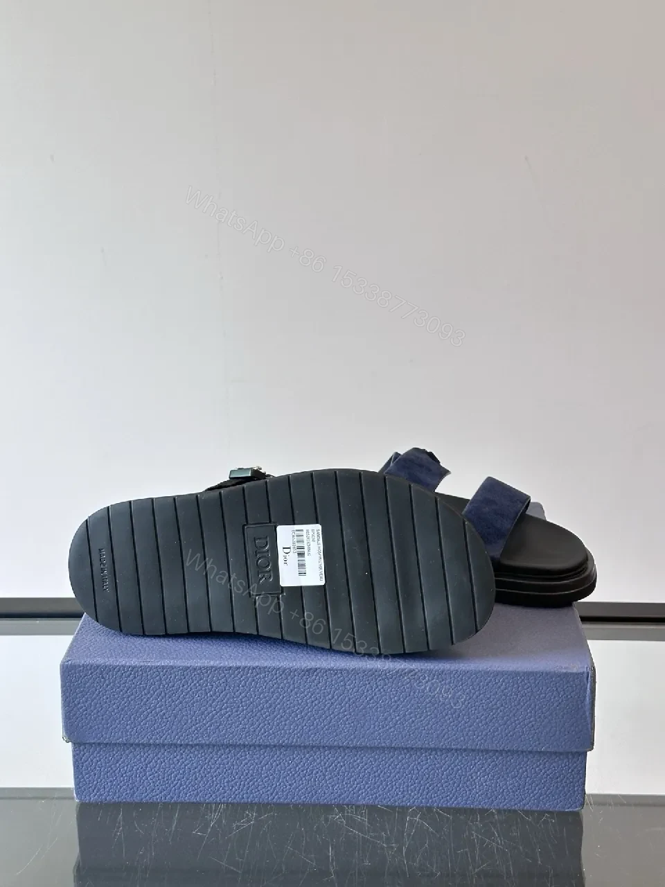 View 9 of Soft-Stride Navy Suede Slides – Casual Luxury Comfort
