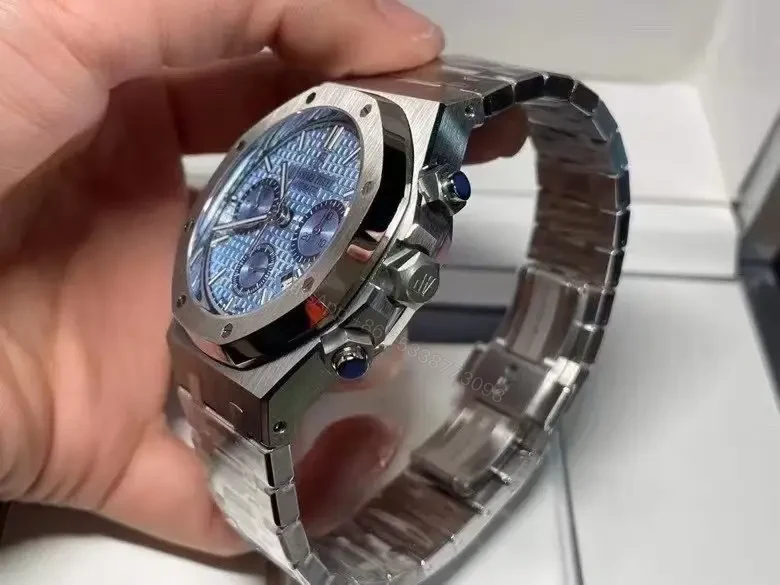 View 7 of Replica Audemars Piguet Royal Oak Selfwinding Chronograph Blue 26317BC.OO.1256BC.01